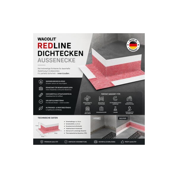WACOLIT RedLine Dichtecken Außenecke - 1 Stück